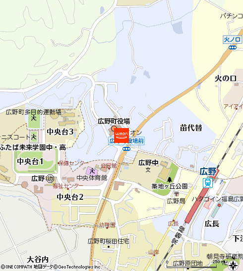 イオン広野店付近の地図